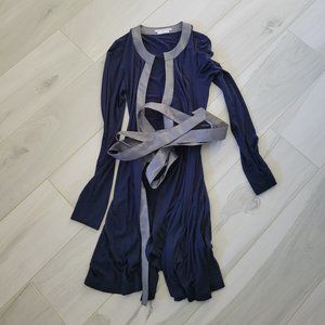 To the Max Wrap Dress in Navy